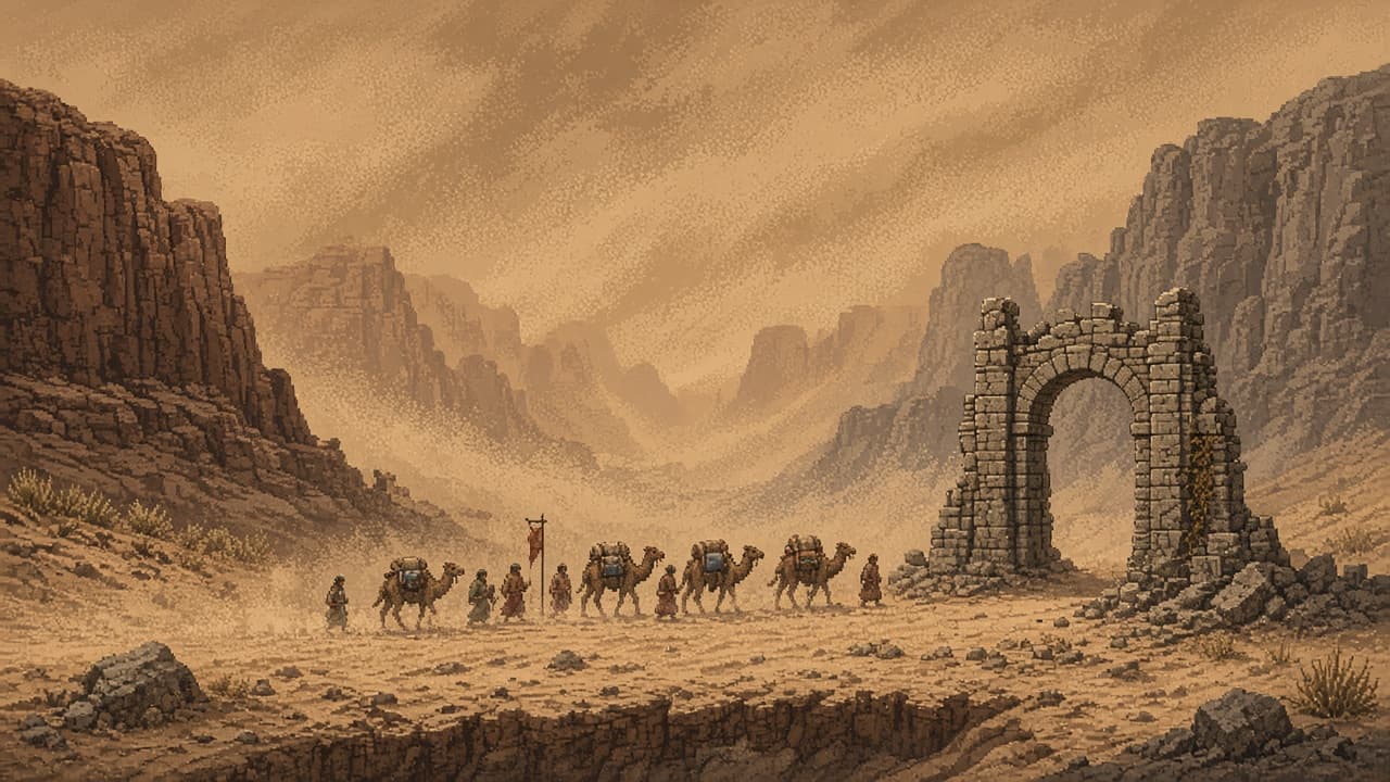 Mockup de um desfiladeiro no deserto